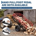 thumbnail image 6 of 1500 Lbs Heavy Duty Steel Dump Cart, 15 Cu ft Garden Utility Trailer with Removable Sides, Hand Pull or Foot Pedal Dumping for ATV UTV Lawn Mower Tractor, 6 of 8