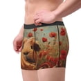 thumbnail image 2 of Kdxio Men's Boxer Briefs with Rose Cute Guinea Pig Print - Comfortable and Breathable Underwear for Everyday Wear, 2 of 5