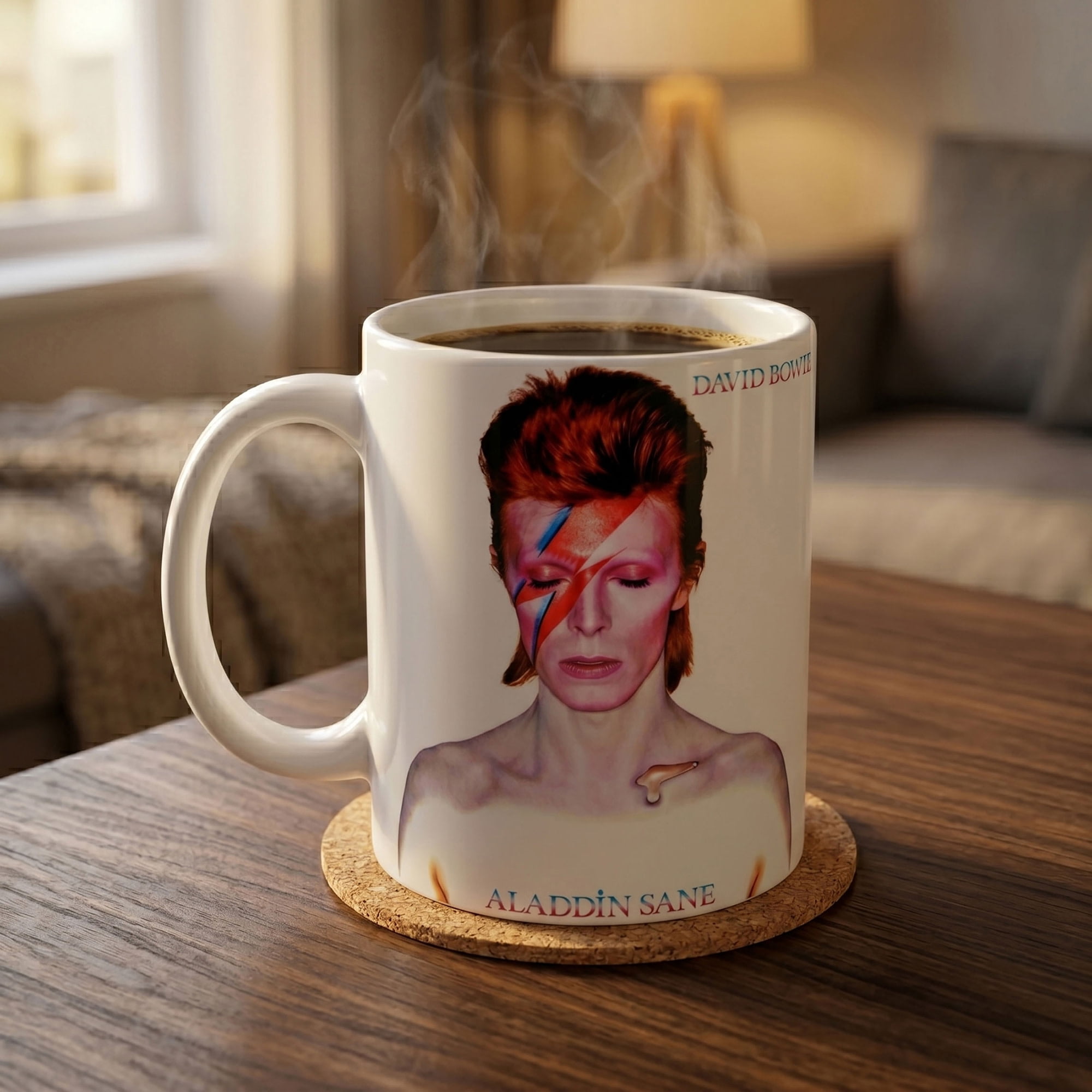 Pyramid America: David Bowie: Aladdin Sane - 11oz Ceramic Mug - Coffee & Tea Cup, Microwave-Dishwasher Safe, Iconic Musician Fan Collectible, Licensed
