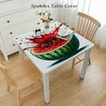 thumbnail image 2 of BANET  Modern Tablecloth, Summer Fruit Ripe Watermelon Cuts with Splashes of Juice Drops Print, Rectangular Table Cover for Dining Room Kitchen Decor White, 2 of 7