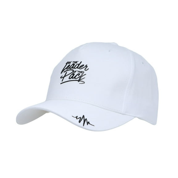 WITHMOONS Cotton Adjustable Rubber Lettering Patch Baseball Cap Plain Dad Hat TR11496 (White)
