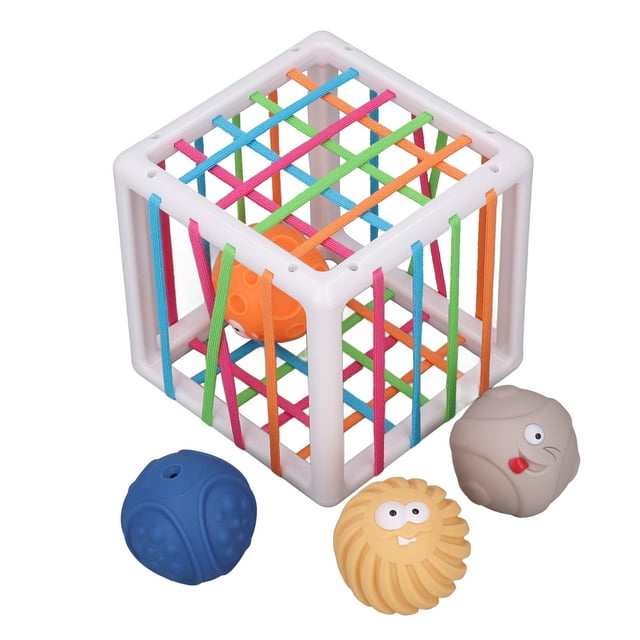 Baby Sensory Bin Toy, Early Learning Edges Baby Sensory Bin Shape Sorting Toy ABS Silicone For Development For Children