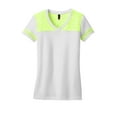 thumbnail image 5 of District Juniors Varsity Neck Tee-2XL (White/ Neon Lime), 5 of 6