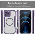 thumbnail image 2 of Case for iPhone 12 Pro,Full-Body Rugged Carbon Fibre Protective Clear Back Hybrid Magnetic with Wireless Charge Shockproof Protector Phone Case for iPhone 12 Pro,6.1 inch 2020 (Purple), 2 of 18