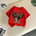 thumbnail image 5 of LUOGENLI T-Shirt pour Filles, Mode Mignonne Imprimée, Col Rond, Manches Courtes, T-Shirt Décontracté d'Été, Rouge 12-14 Ans, 5 of 5