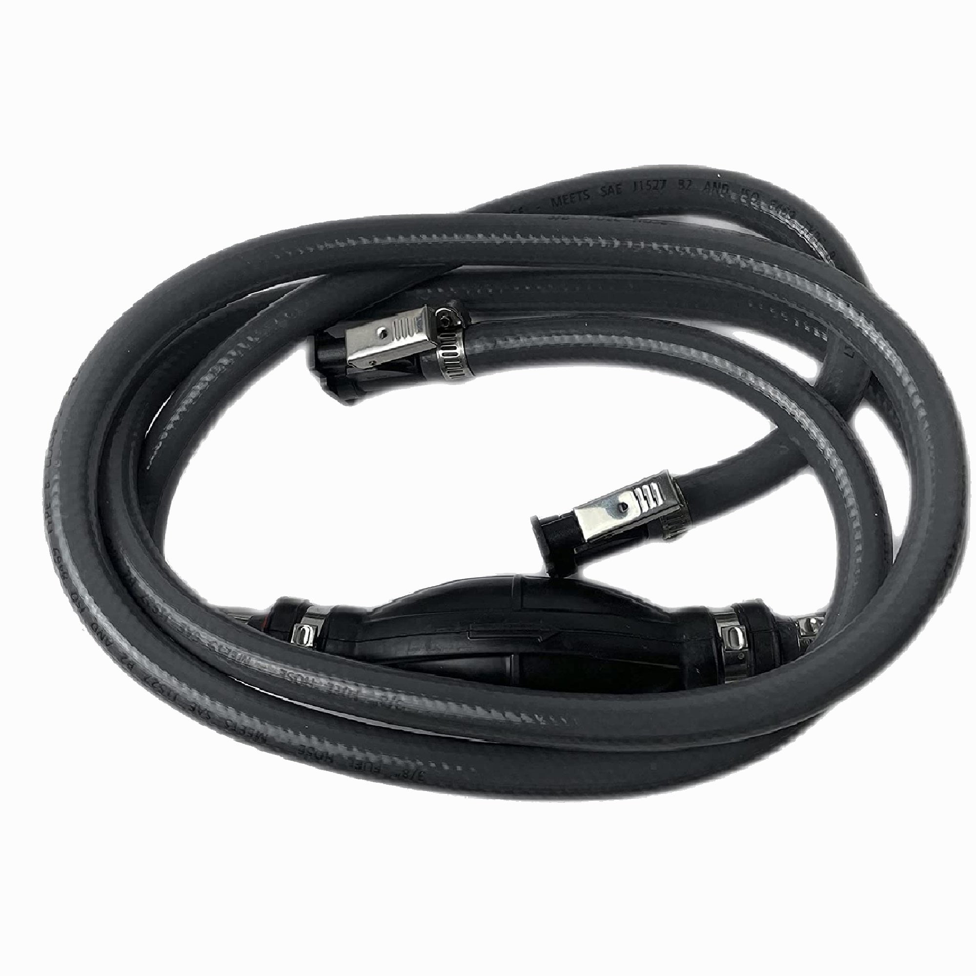 Marine City Boat Heavy Duty Fuel Line Assembly, 8.8FT Nylon Marine Outboard Fuel Line/Hose, 3/8