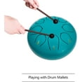 thumbnail image 3 of Tongue Drum, Upgraded Steel Tongue Drum 8 Notes 6 Inch, Professional Steel Drum C-Key (Black) for Beginner Adult Kids, 3 of 7