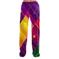 thumbnail image 4 of Ladies' Loose and Casual Carnival Twill Printed Wide Leg Pants with Elastic Waistband Drawstring and Pockets, Stylish Long Pants for Casual and Outdoor Activities,Purple Pink,M, 4 of 7
