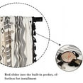 thumbnail image 4 of Boho Curtains 2 Panels 84 Inches Long Patterned Western Azetc Boho Chic Decor Semi-Blackout Light Filtering Drapes Window Treatment with Tassels Rod Pocket for Living Bedroom Office, 4 of 7