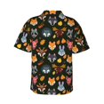 thumbnail image 3 of Goofa Forest Animal Faces Hawaiian Shirt for Men, Unisex Summer Beach Casual Short Sleeve Button Down Shirts,Aloha Tropical Floral print shirt-XX-Large, 3 of 9