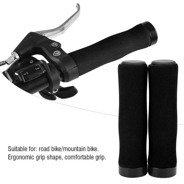 Bike Handlebar Grip, 2 Colors Simple Design Sponge Bicycle Handlebar Grip DIY Accessories With Plug For Mountain Road Bike