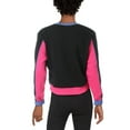 thumbnail image 2 of Fila Nuria Color Block Sweatshirt Womens Active Sweaters Size L, Color: Black/Magenta, 2 of 2