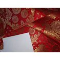 thumbnail image 4 of Silk Brocade Fabric RED x metallic gold color 44" wide BRO709[5], 4 of 4