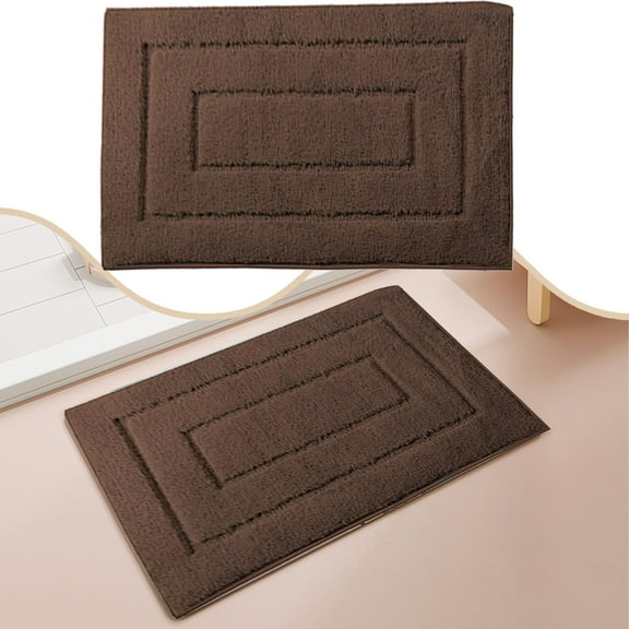 Extra Thick Bath Rugs for Bathroom, Bathroom Rugs, Bath Mat, Bathroom Rugs Non Slip Washable, Shower Mat Outside Shower, Strong Polyester Mat Living Room Bedroom Floor Water Absorbent