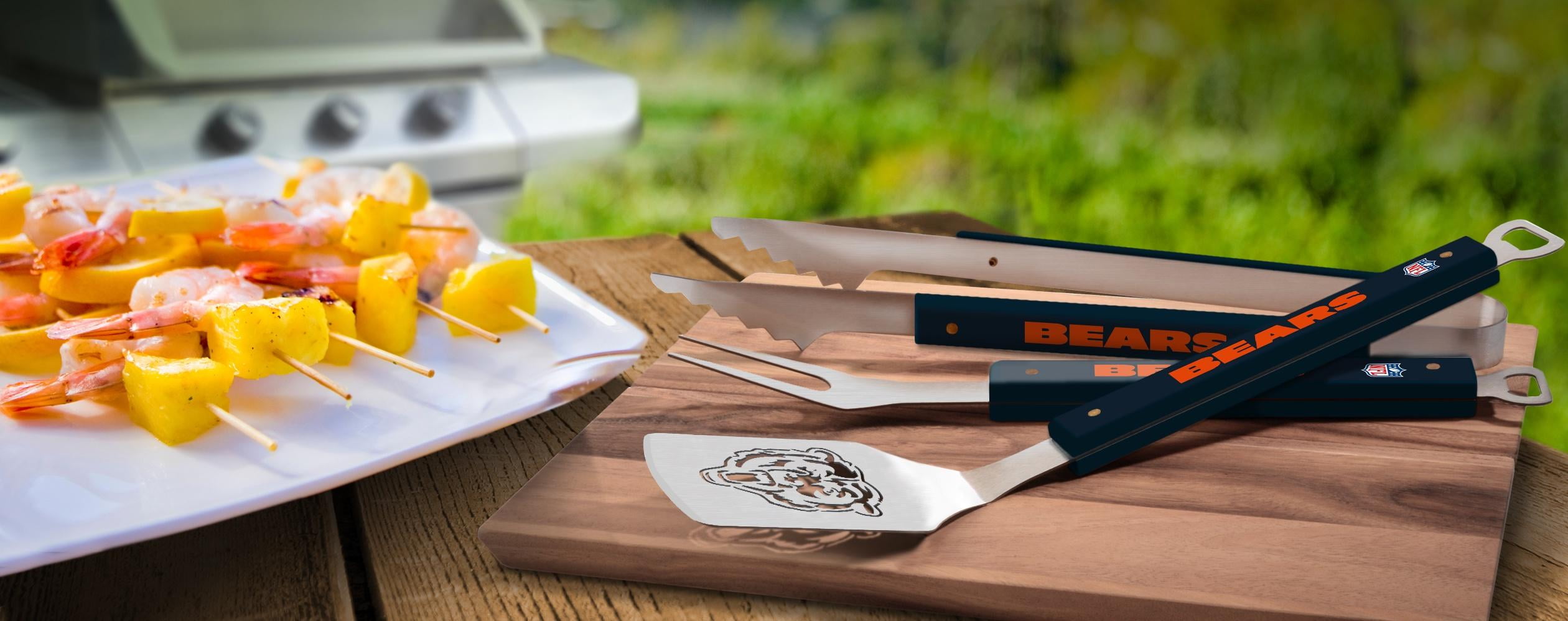YouTheFan NFL Chicago Bears Spirit Series 3pc BBQ Set