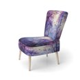 thumbnail image 3 of Designart "Violet Charm" Purple Forest Upholstered Accent Chair - Traditional Arm Chair For Bedroom, 3 of 7