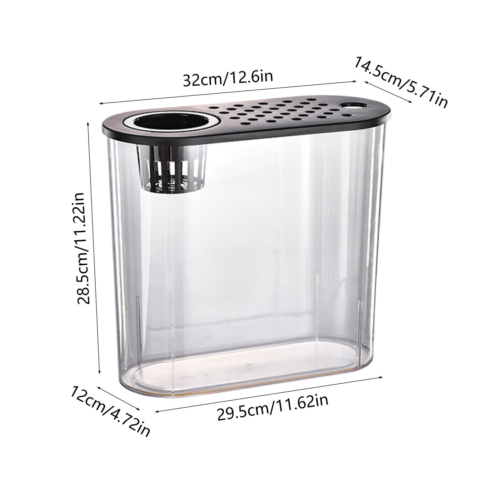 Msgweeeg Fish Tank Small Aquarium Goldfish Bowl Fish Tank for Goldfish Plastic Aquarium Home Decor Clear Fish Tank for Desktop Suitable for Tabletops Living Room Bedroom Ornaments