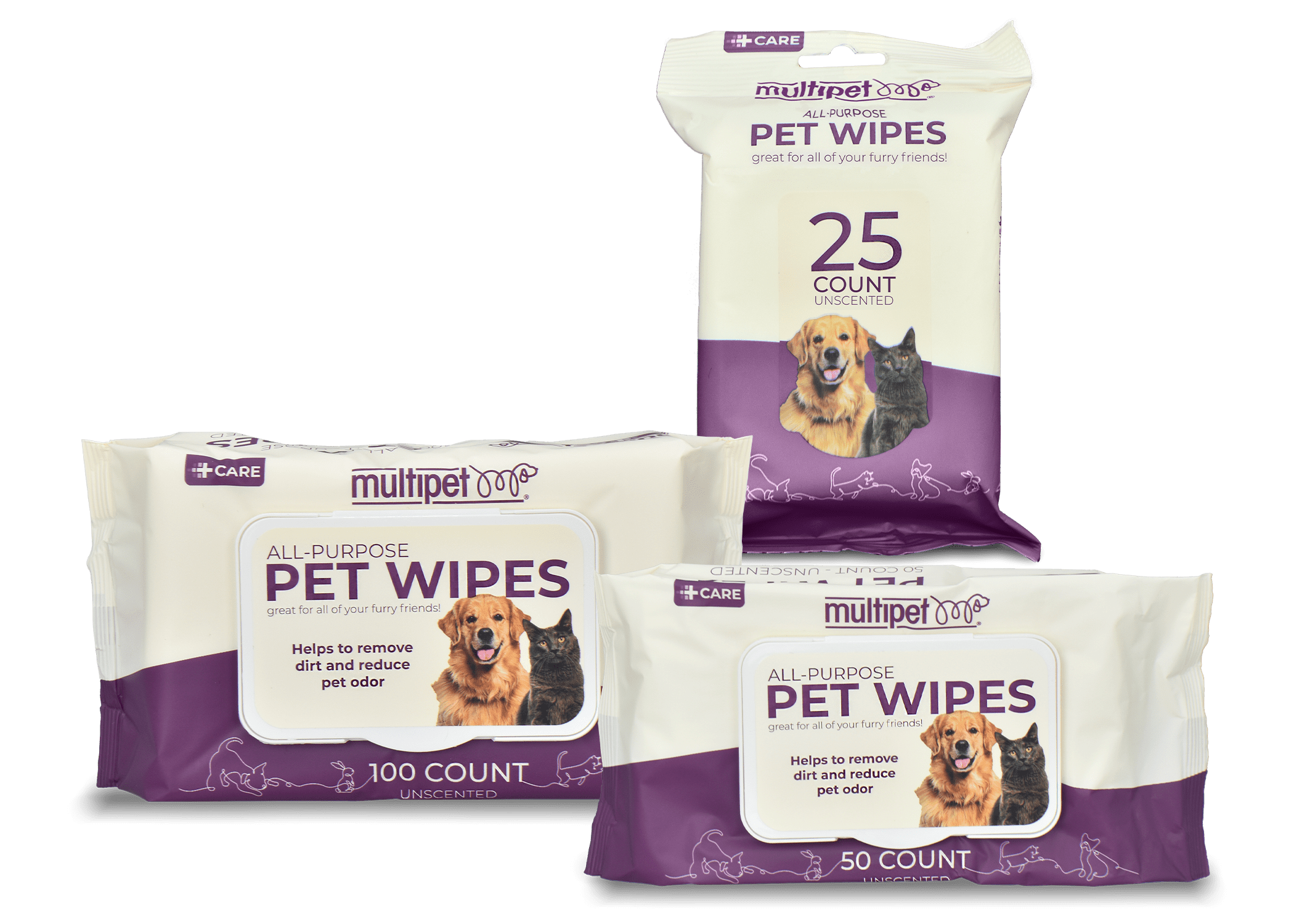 Multipet All-Purpose Pet Wipes, 50 Count, Soft-Pack