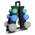 thumbnail image 3 of Yes4All 5-10-15 LBS Pair, Neoprene Coated Dumbbell Sets of 2 with Metal Rack – Hexagonal, Anti-Slip, Anti-Roll Design, Multiple Weight Options for Home Gym Fitness, 3 of 6