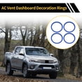 thumbnail image 3 of Anillos de decoración del tablero de ventilación de aire acondicionado Unique Bargains 1set para Toyota Tacoma 2016-2023, anillo de cubierta de ventilación de aire acondicionado, decoración trim azul, 3 of 6