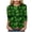 Dark Green, variant on Womens St. Patricks Day Shirt 3/4 Sleeve Tshirt Blouses Funny Shamrock Irish Shirts Tops Outfits Clothes,Size S