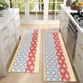 thumbnail image 4 of Kitchen Rugs Sets Of 2,Colorful Geometric Striped Pattern Anti Fatigue Kitchen Mat Rugs Non Slip Washable,Decorative Kitchen Floor Mats for Kitchen,Sink,Laundry,17"X47", 4 of 5