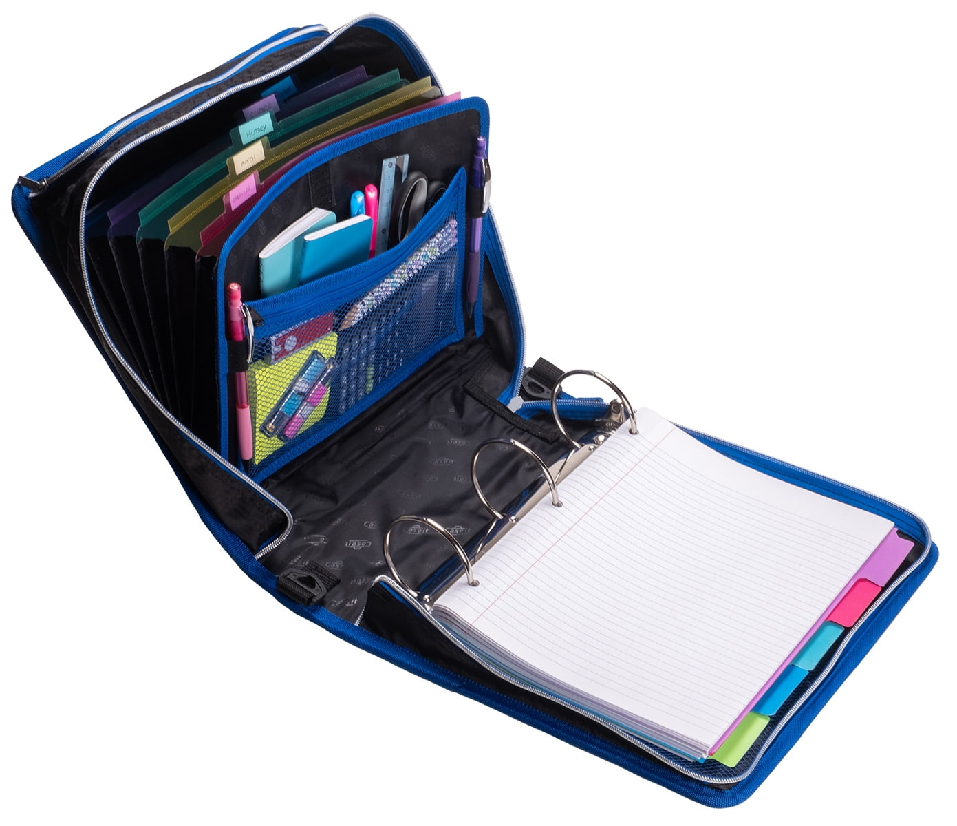 Case-It Printed Mighty Zip Tab3 ring zipper binder, 3-Inch