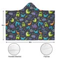 thumbnail image 3 of Wearable Blanket,DarkGray Cartoon Dinosaurs Pattern Hooded Wearable Sherpa Blanket for Adults & Teens,Winter Poncho Shawl Wrap Cape Thick Warm,60"x80", 3 of 5