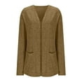 thumbnail image 5 of Women Lightweight Cardigan Long Sleeve Open Front Casual Sweater with Pockets Plus Size Trendy Fall Outwear, 5 of 7