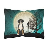 Carolines Treasures BB2227PW1216 Halloween Scary Greater Swiss Mountain Dog Canvas Fabric Decorative Pillow, 12H x16W,