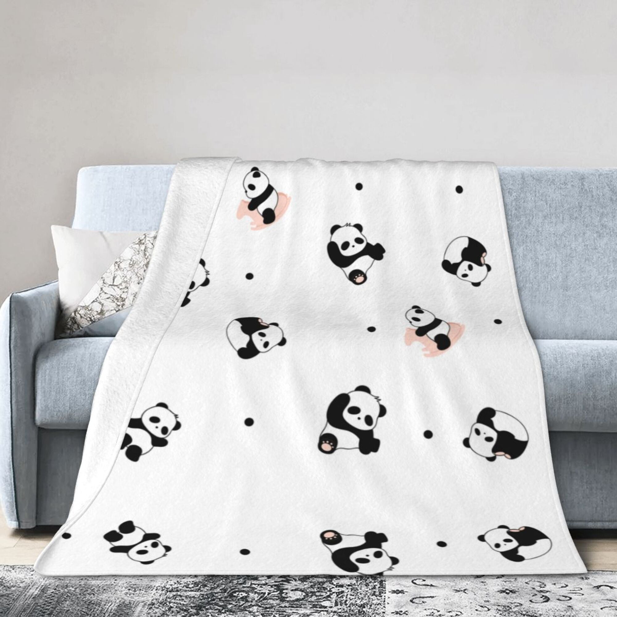 ZICANCN AntiPilling Flannel Bed Throw Blankets Panda Kindergarten