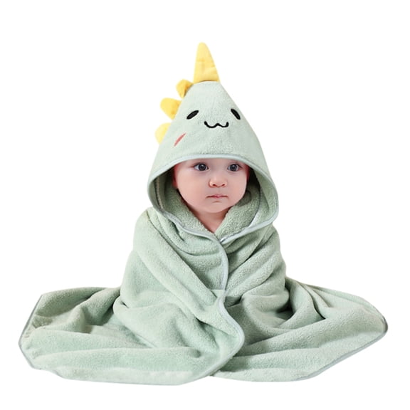Zhuashum Baby Hooded Bath Towel For Boys Girls Cartoon Bathrobe Coral Fleece Towel Newborn Shower Skin-Friendly Gift Gn1