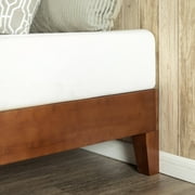Zinus Wen Deluxe Wood Platform Bed Frame, Cherry Finish, King
