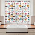 thumbnail image 2 of Ambesonne Construction Kitchen Curtains, Colorful Trucks, 55"x39", Multicolor, 2 of 3