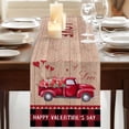 thumbnail image 3 of Table Runners 70 Inches Long Dress Scarves, Valentine's Day Farmhouse Coffee/Dining/Kitchen Table Decor, Holiday Table Runner, Red Love Heart Roses Romantic Truck Wooden 13x70 Inch, 3 of 9