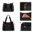 thumbnail image 4 of HAWEE Women's Canvas Tote Bag with Zipper Closure Casual Shoulder Bag for Shopping Travel, Black, 4 of 7