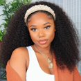 thumbnail image 1 of Rebasar Peluca De Cabello Humano Con Diadema, Onda Profunda, 18.0 In, Rizada, Peluca De Cabello Humano Para Mujeres Negras, Cabello Humano Sin Pegamento, Sin Encaje Frontal, Cabello Virgen Brasileño,, 1 of 1