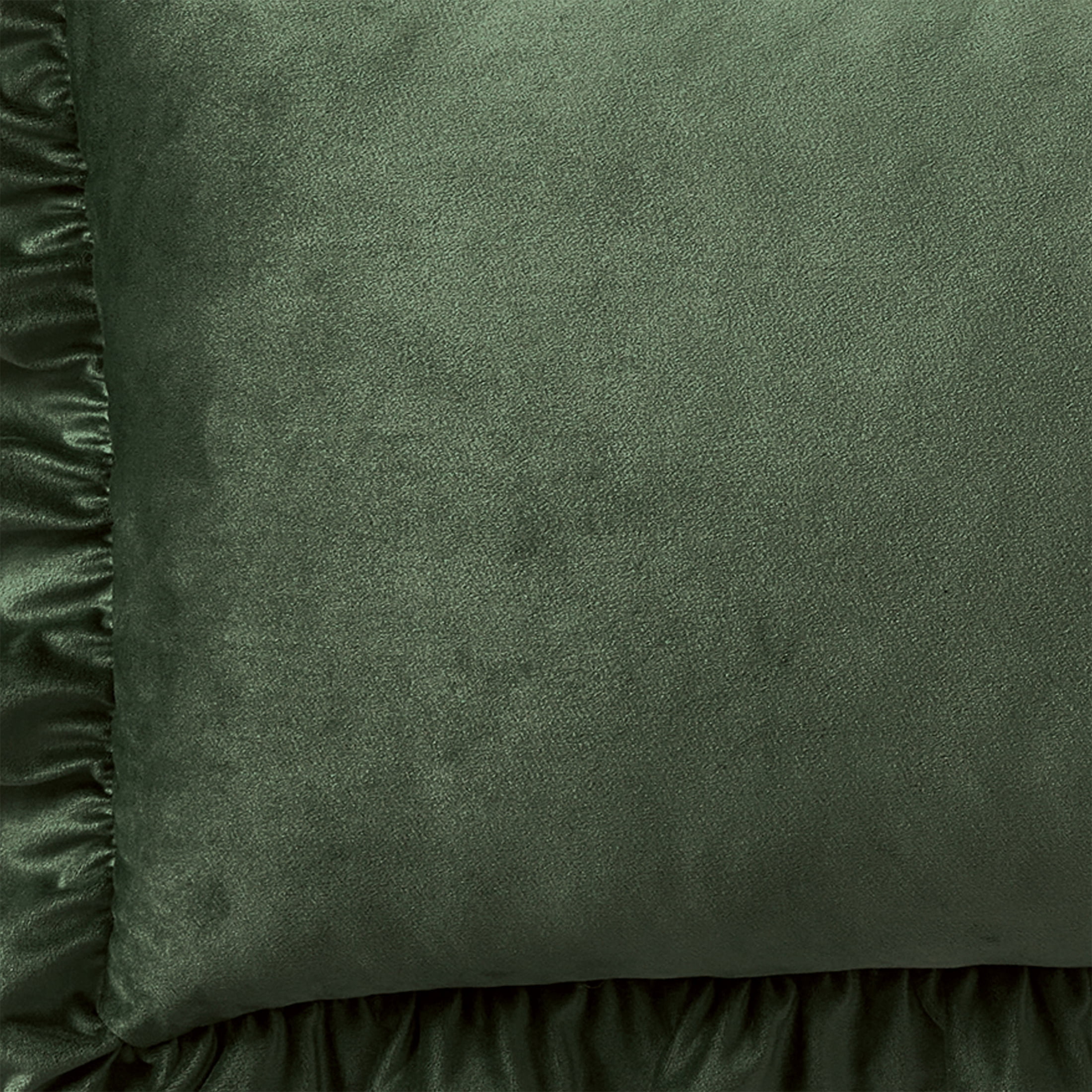 My Texas House 14" x 36" Green Ruffle Oblong Decorative Pillow
