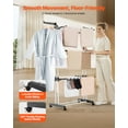 thumbnail image 4 of VEVOR Clothes Drying Rack, 4-Tier Foldable Laundry Dryer Rack, Metal Drying Racks with 24 Drying Rods, Free-Standing and Portable Hanger with 4 Castors and Two Side Wings for Outdoor & Indoor Use, 4 of 9
