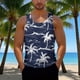 thumbnail image 1 of Camiseta sin mangas de cuello redondo para hombre, informal, a la moda, con estampado, cuello redondo, sin mangas, deportiva, blusa para hombre, 1 of 6