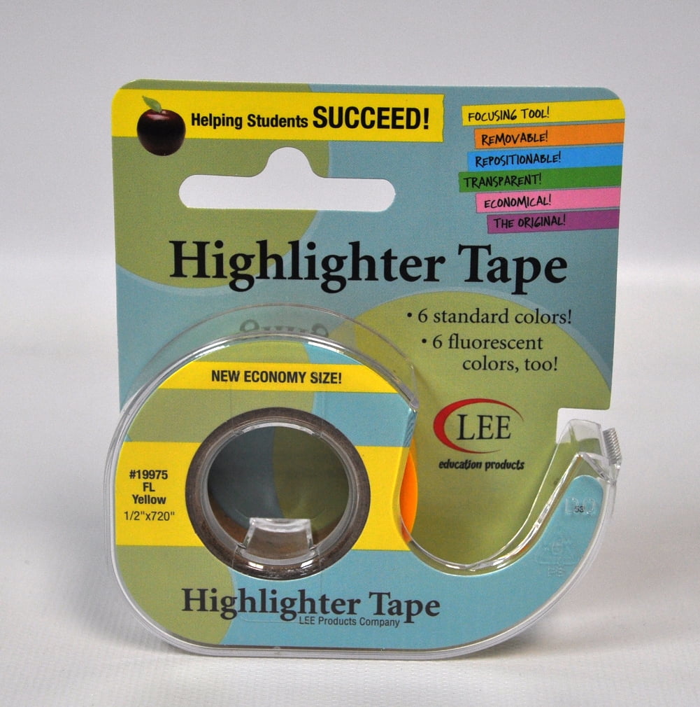 Removable Highlighter Tape Fluorescent Yellow