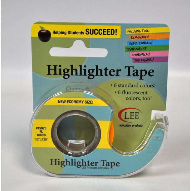 Removable Highlighter Tape Fluorescent Yellow