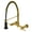 Brushed Brass, variant on Gourmetier GS8180DL Concord Double-Handle Wall-Mount Pre-Rinse Bridge Kitchen Faucet, Matte Black