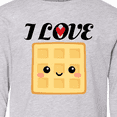 thumbnail image 4 of Inktastic Waffle Lover I Love Waffles Long Sleeve Youth T-Shirt, 4 of 5