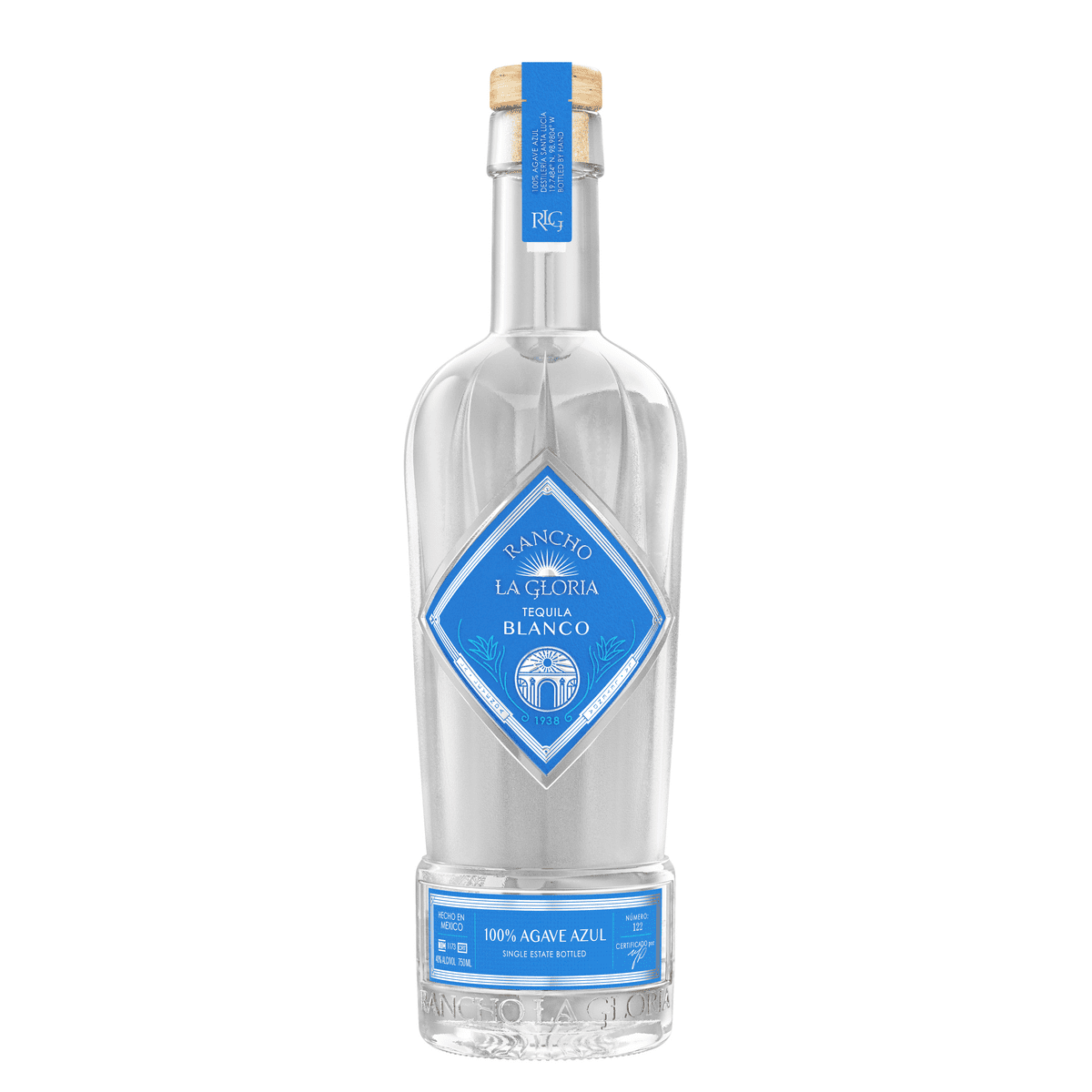 Rancho La Gloria Blanco Tequila, 40% ABV, 80 Proof, 750ml Glass Bottle