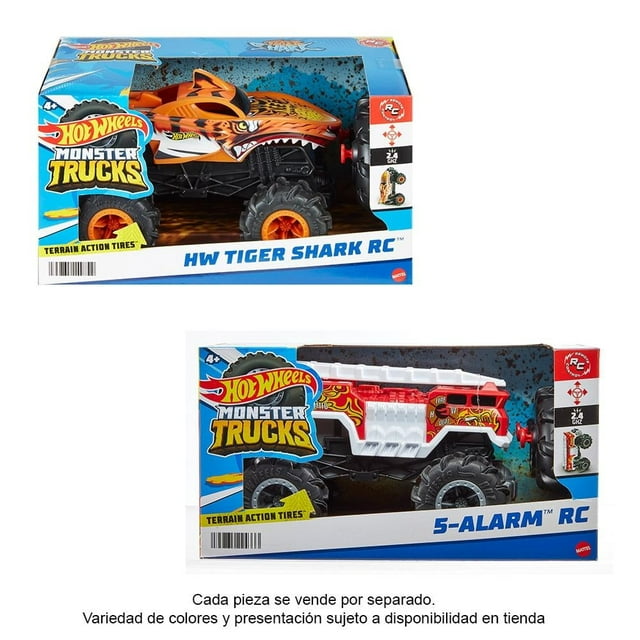 Vehículo a Control Remoto Hot Wheels Monster Trucks Auto Sorpresa RC Escala 1:24. Varios Modelos 1 pieza