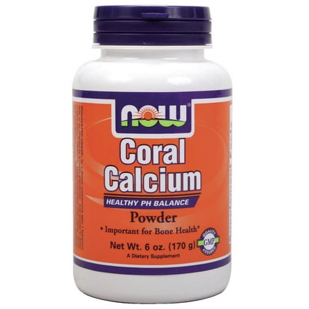 Coral calcium pur en poudre Aliments NOW 6 oz en poudre