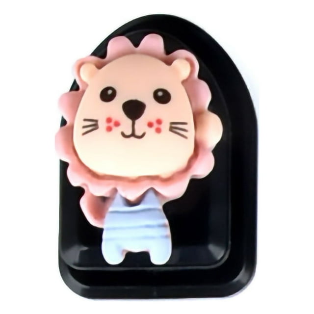 Cartoon Cute Car Hook Mini Hanger Self Adhesion Multifunction for Back Rest Dashboard Home WallPink Lion