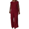 thumbnail image 2 of Xdegoge Plus Size Matching Sets Women Clothing Sleeveless Crewneck Set Tank Top and Wide Leg Pants Loose Casual Business Lounge Outfits, 2 of 7