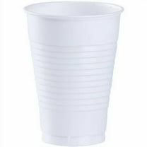 EcoQuality 12oz White Plastic Cup - Disposable Clear Plastic Cups - Eco-friendly Cold Cups for Home, Office, Events, Wedding, Parties (20)